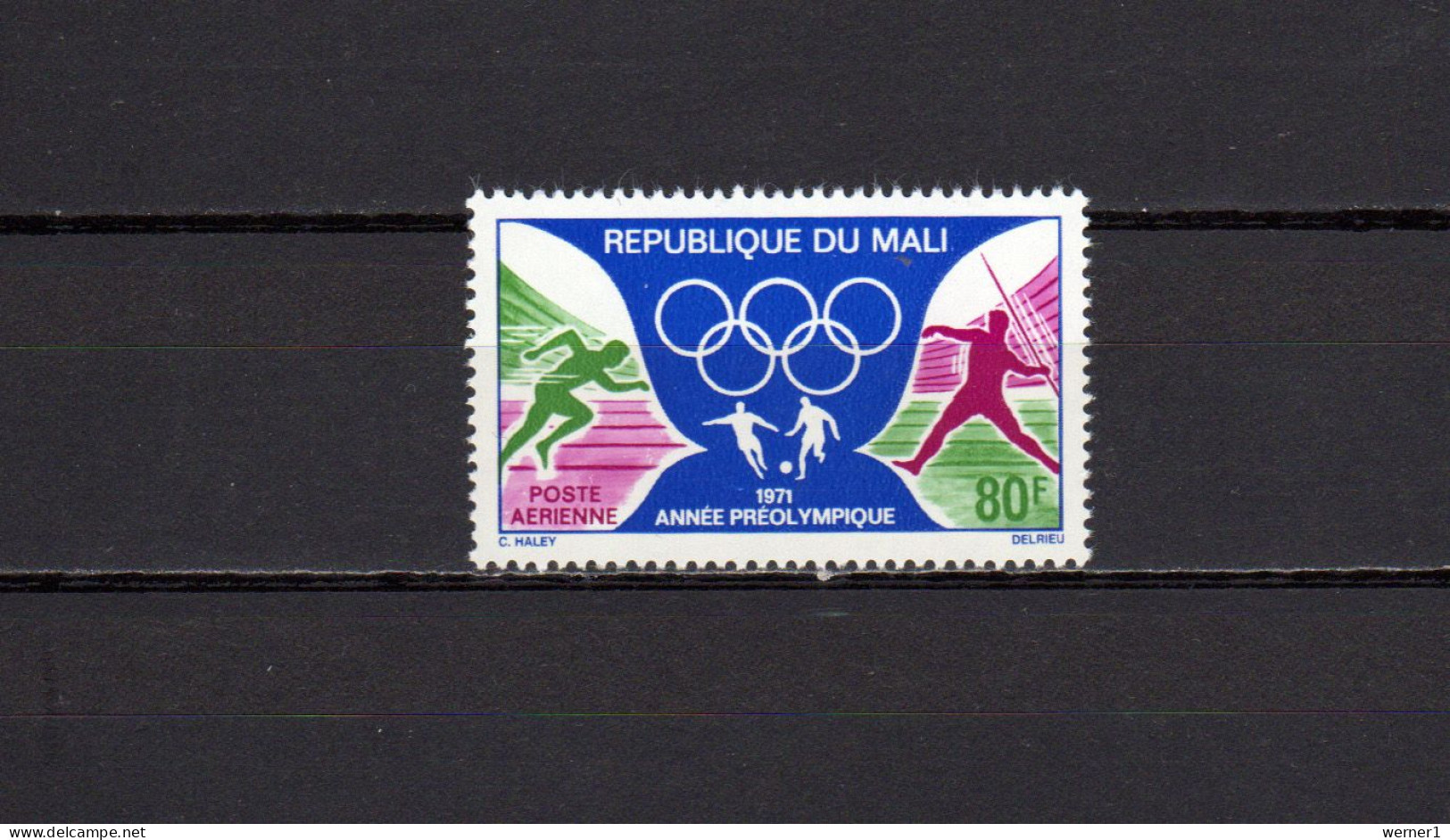 Mali 1971 Olympic Games Munich, Preolympic Year, Football Soccer, Javelin, Athletics Stamp MNH - Verano 1972: Munich