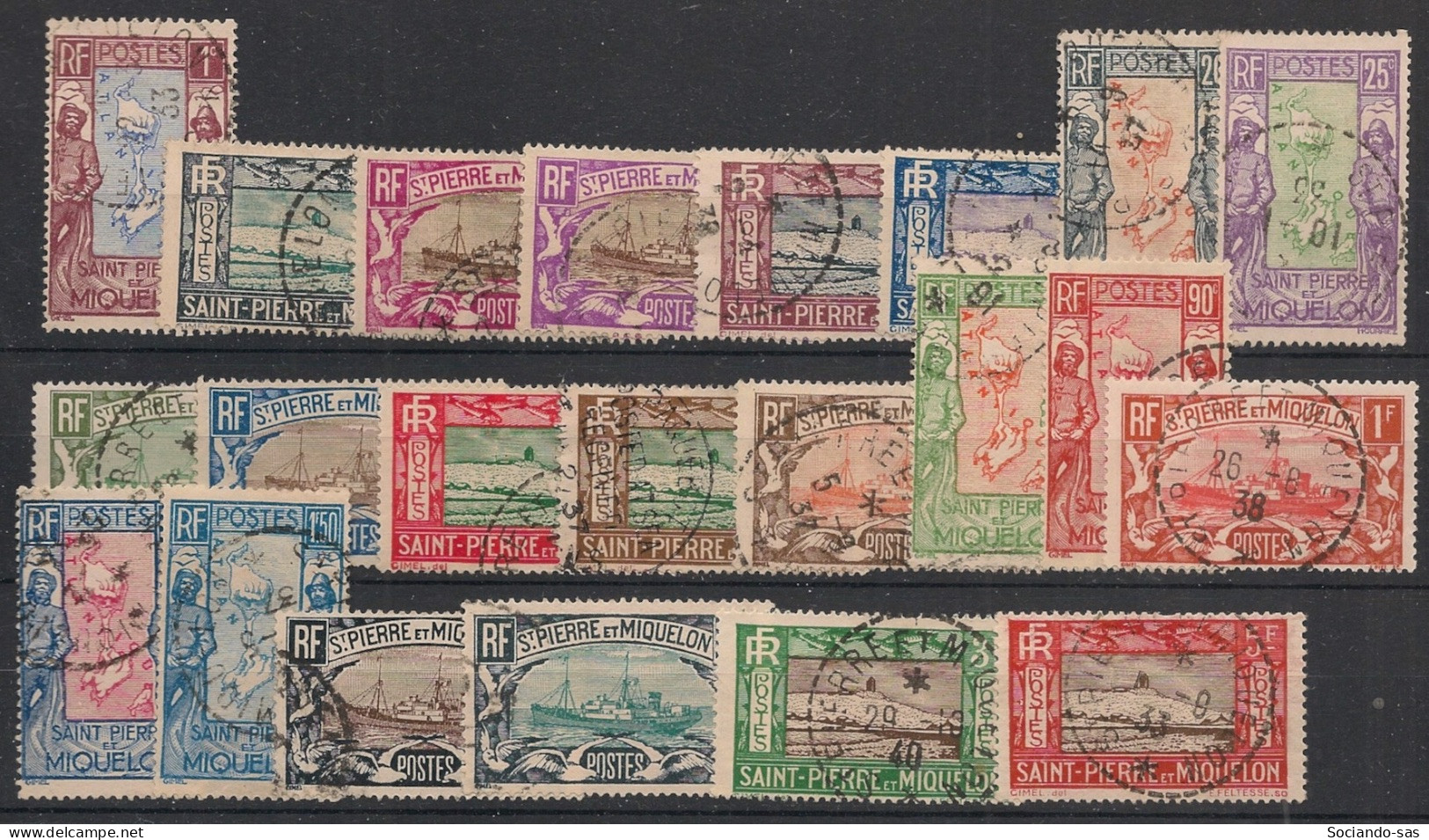 SPM - 1932-33 - N°YT. 136 à 157 - 22 Valeurs - Oblitéré / Used - Gebruikt