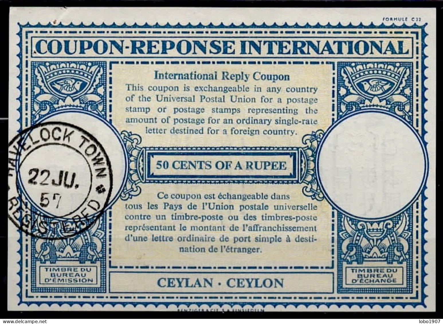 CEYLON SRI LANKA  Collection 12 International Reply Coupon Reponse Cupon Respuesta IRC IAS See List And Scans - Sri Lanka (Ceylon) (1948-...)