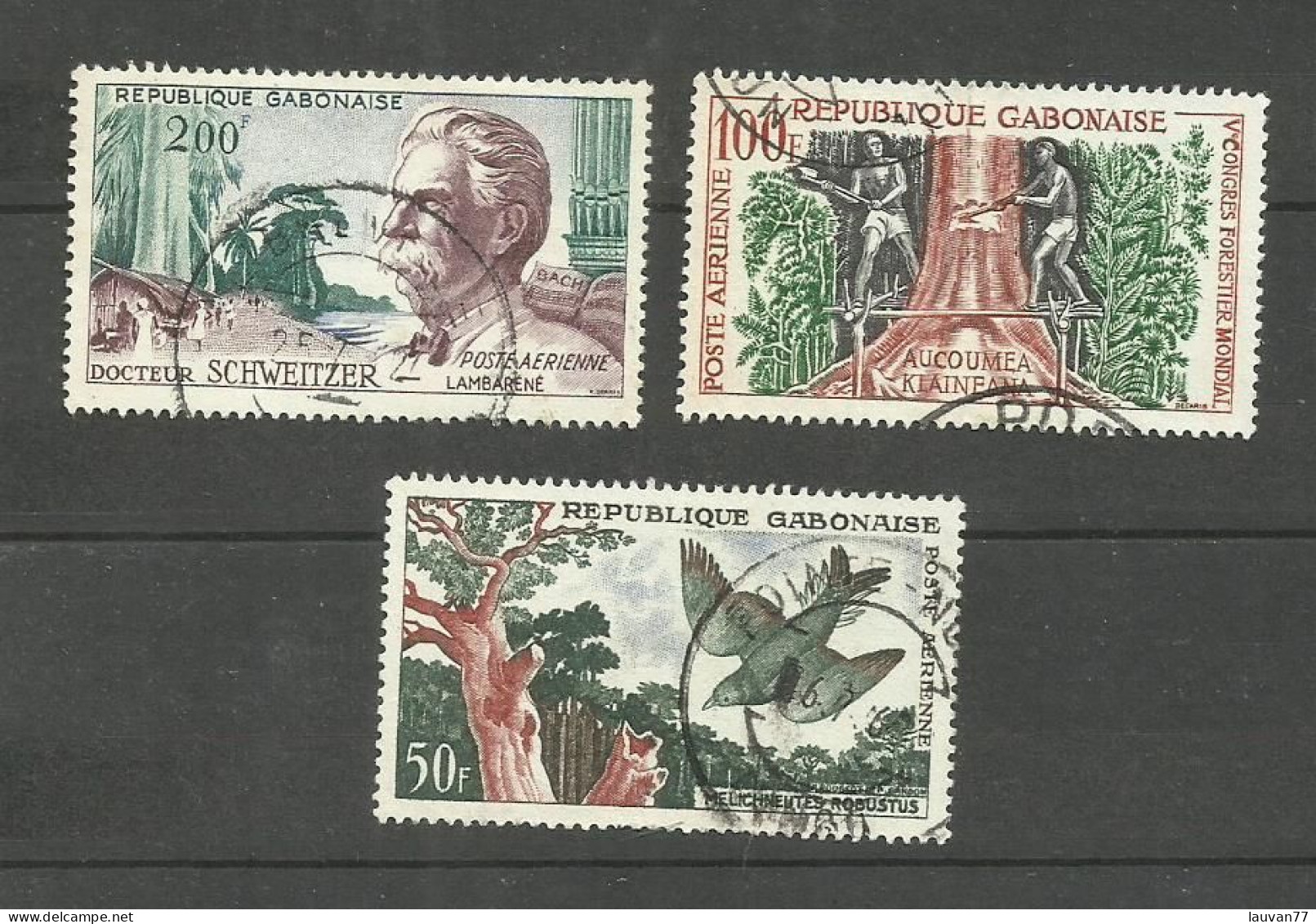 Gabon POSTE AERIENNE N°1, 2, 4 Cote 7.05€ - Gabon (1960-...)