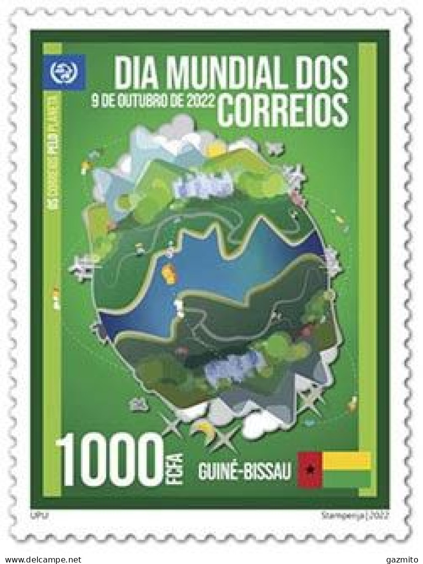 Guinea Bissau 2022, Postal World Day, Join Issue, 1val - UPU (Wereldpostunie)