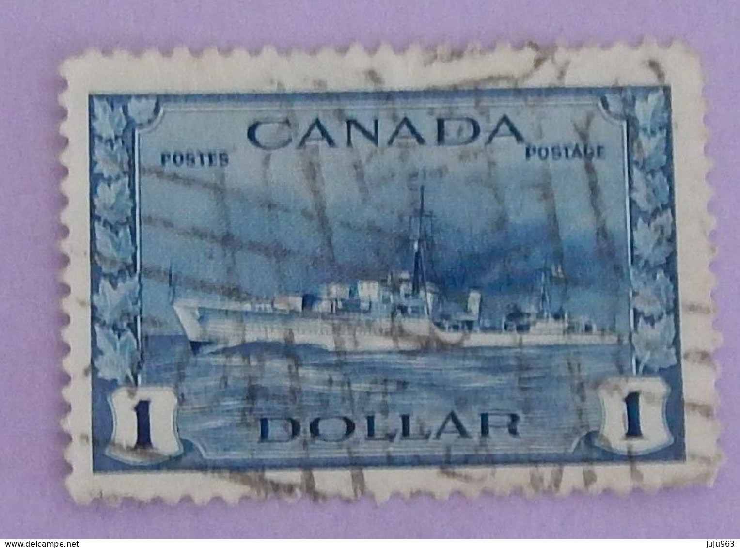 CANADA YT 218 OBLITÉRÉ "DESTROYER IROQUOIS" ANNÉES 1943/1948 - Used Stamps