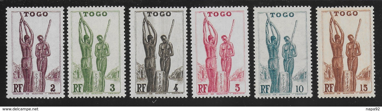 TOGO 1924 YT 182/187** - Unused Stamps