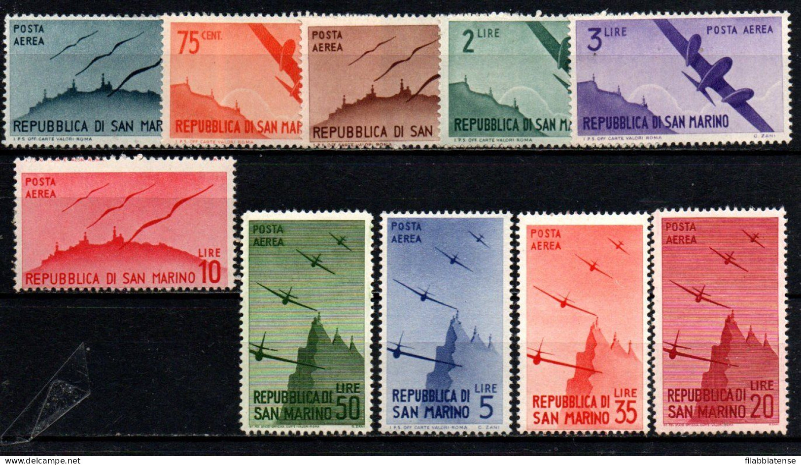 1946 - San Marino PA 50/PA 59 Posta Aerea  ++++++ - Neufs