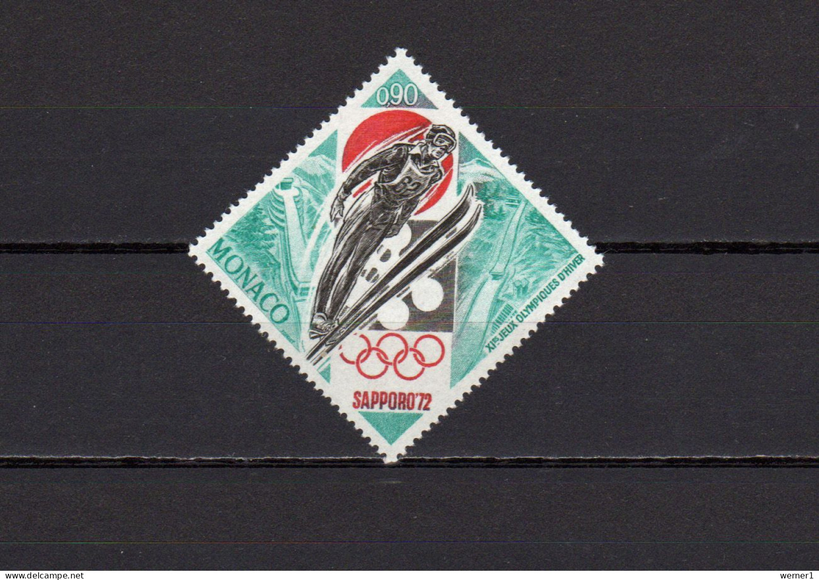 Monaco 1972 Olympic Games Sapporo Stamp MNH - Hiver 1972: Sapporo