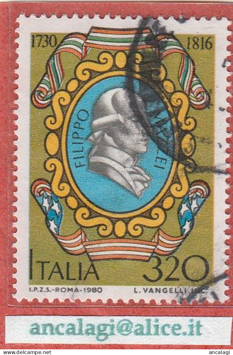 USATI ITALIA 1980 - Ref.0434 "FILIPPO MAFFEI" 1 Val. - - 1971-80: Used