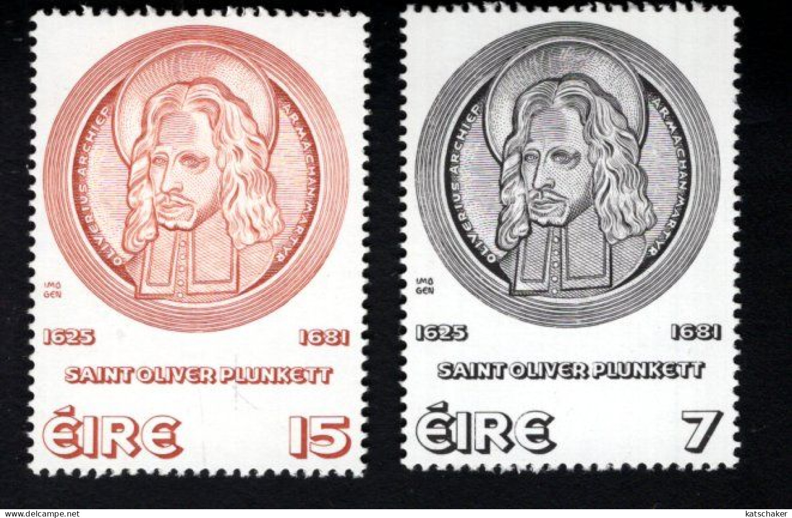 2002451498 1975 SCOTT  380 381  (XX) POSTFRIS  MINT NEVER HINGED - CANONIZATION OF OLIVER PLUNKETT PRIMATE OF IRELAND - Ungebraucht