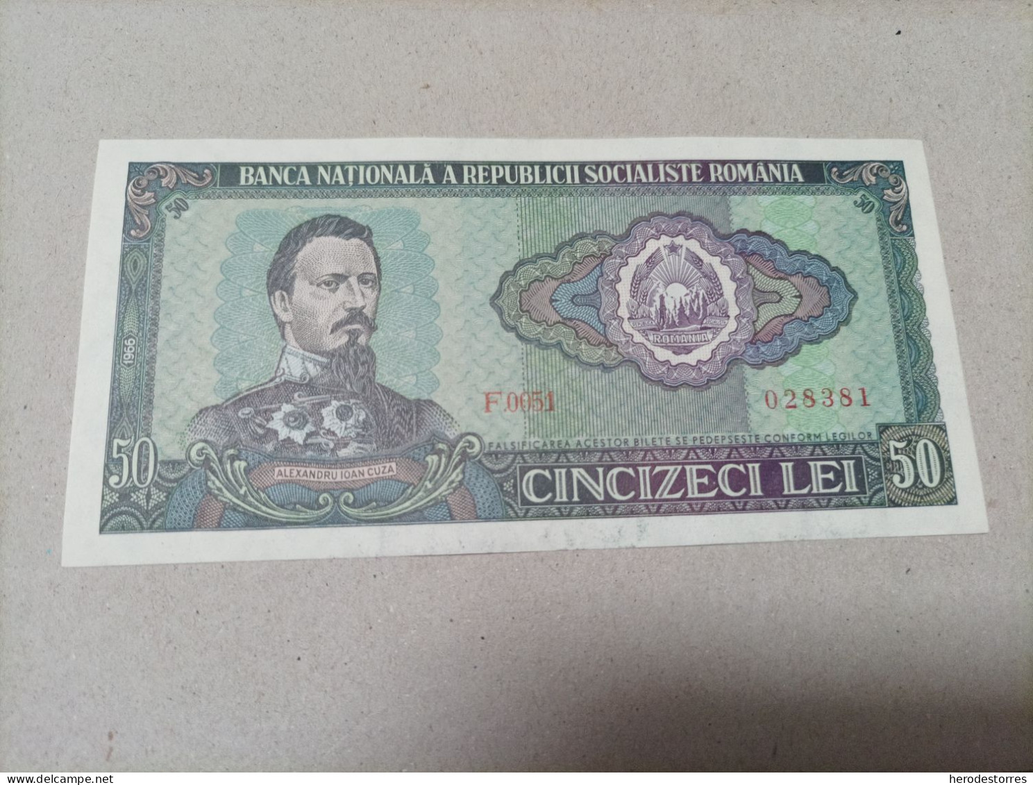 Billete De Rumania De 50 Lei, Año 1966, UNC - Rumänien