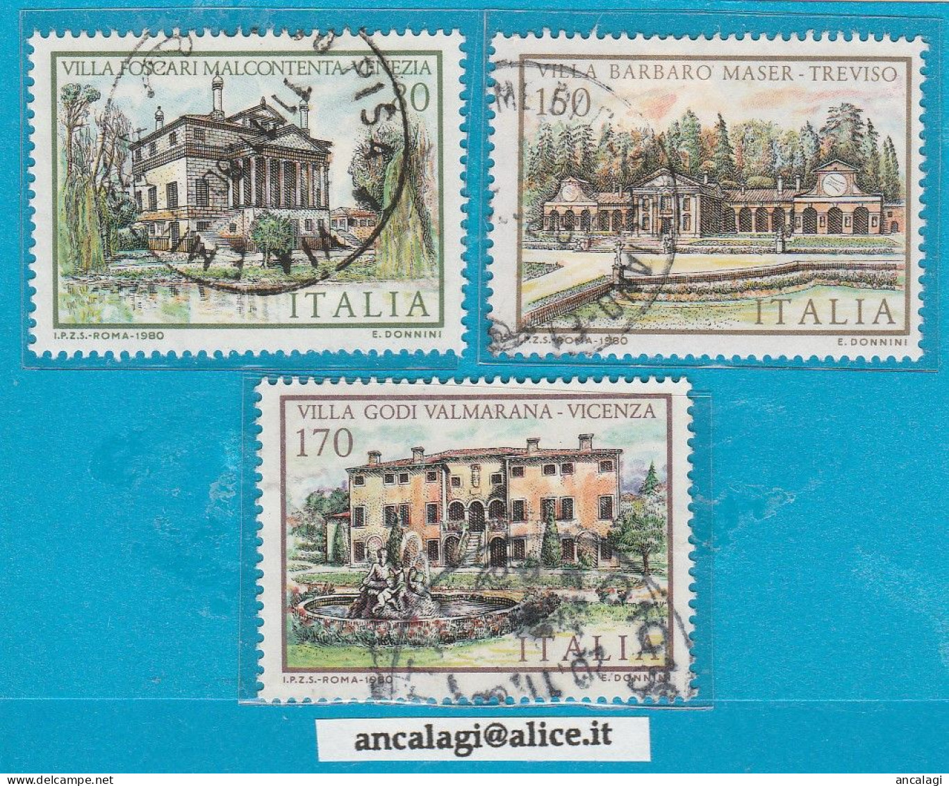 USATI ITALIA 1980 - Ref.0435 "VILLE D'ITALIA" Serie Di 3 Val. - - 1971-80: Used