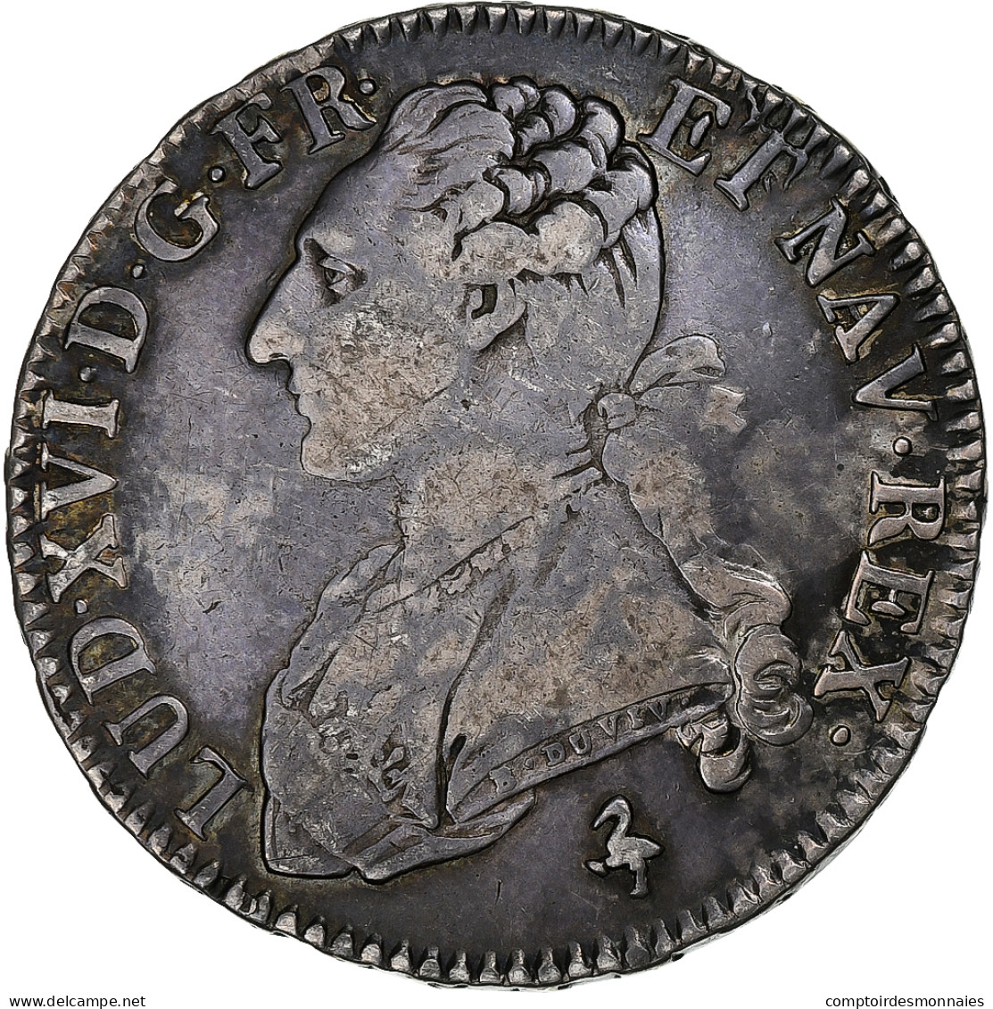 France, Louis XVI, 1/2 Ecu Aux Branches D'olivier, 1790, Paris, Argent, TB+ - 1774-1791 Luigi XVI