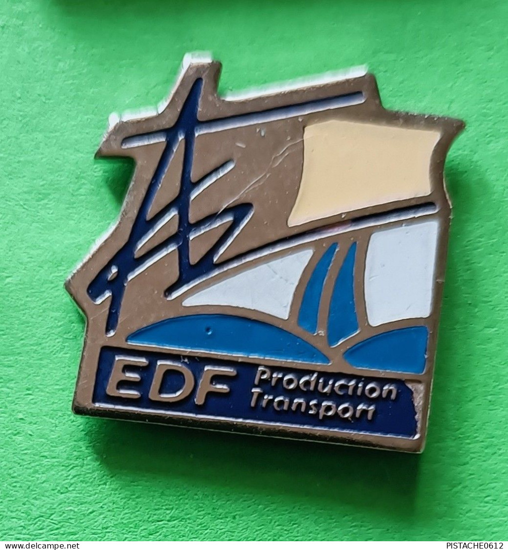 Pin's EDF Production Transport Bateau Voilier - EDF GDF