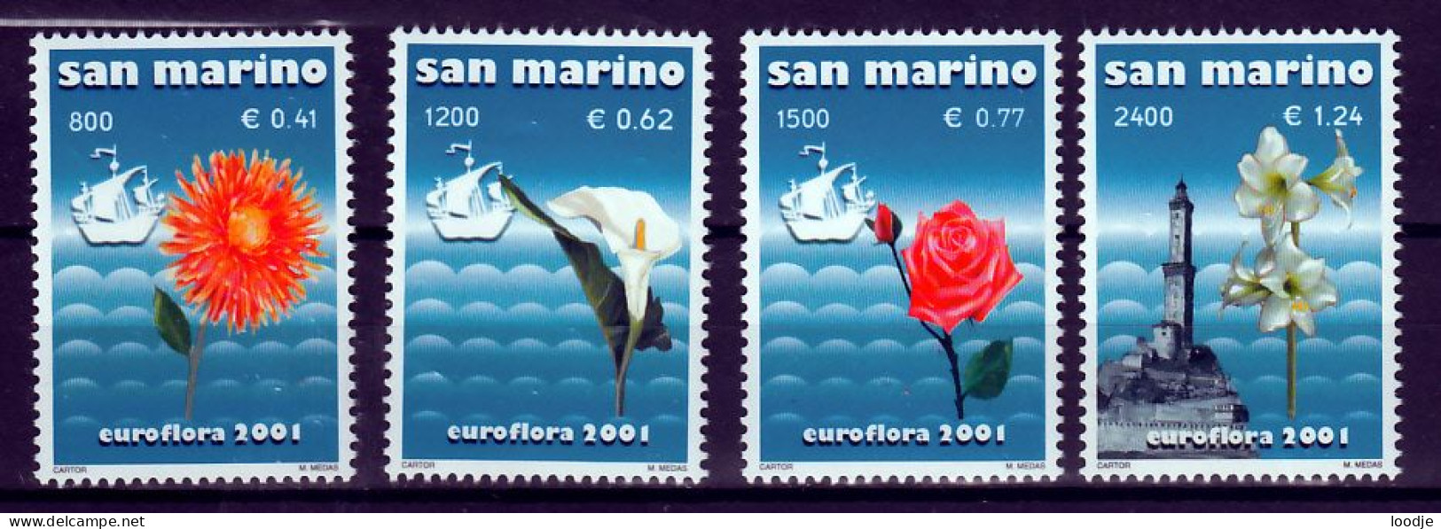 San Marino Mi 1954,1957 Euroflora 2001 Postfris - Ungebraucht