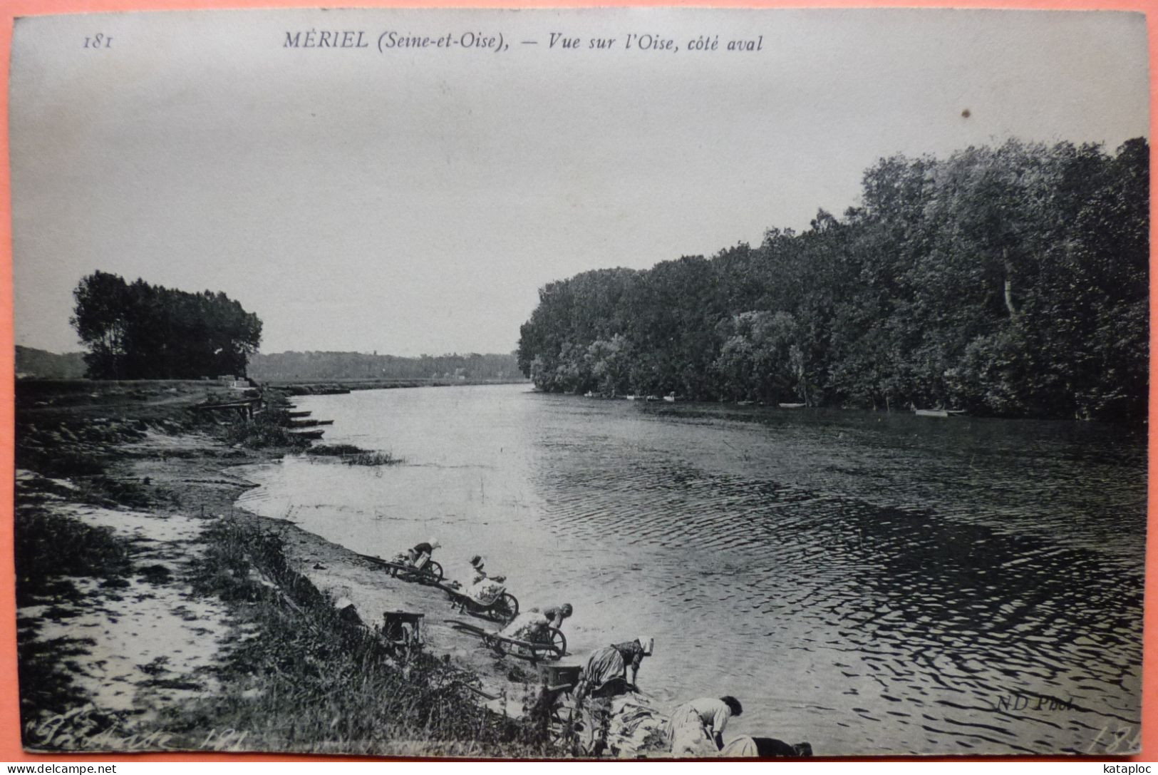 CARTE MERIEL - 95 - VUE SUR L' OISE COTE AVAL - SCAN RECTO/VERSO -10 - Meriel