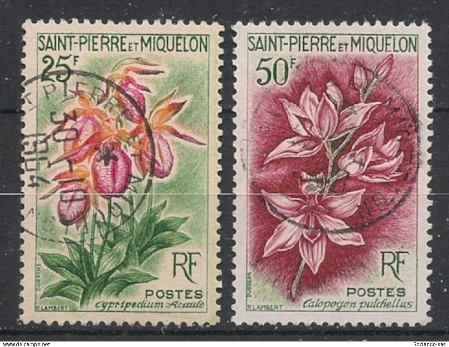 SPM - 1962 - N°YT. 362 Et 363 - Fleurs - Oblitéré / Used - Gebruikt