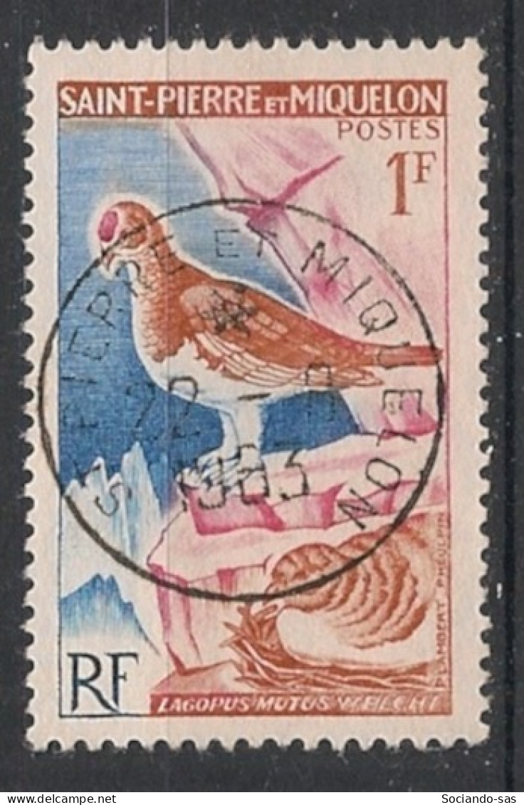 SPM - 1963 - N°YT. 365 - Lagopèdes 1f - Oblitéré / Used - Oblitérés