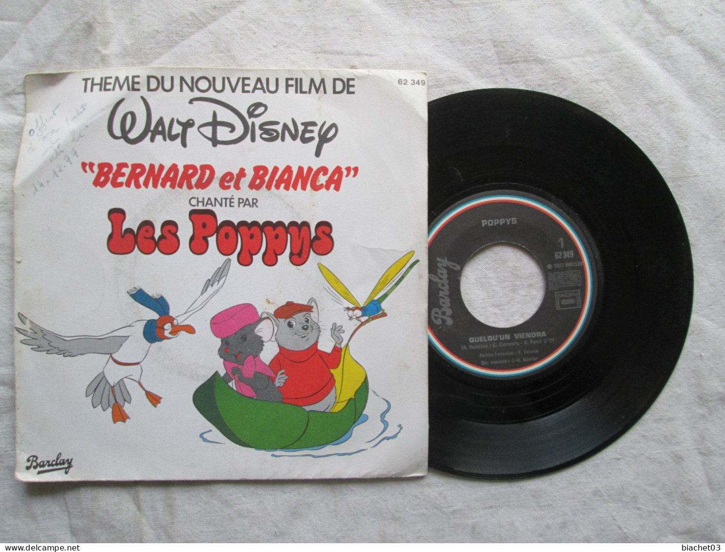 WALT DISNEY - (Bernard Et Bianca  Chanté Par (LES POPPYS) - Bambini