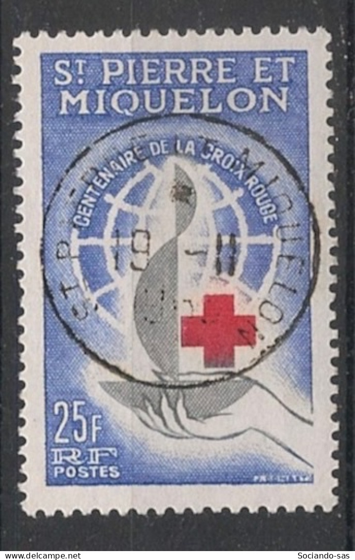 SPM - 1963 - N°YT. 369 - Croix-Rouge - Oblitéré / Used - Used Stamps