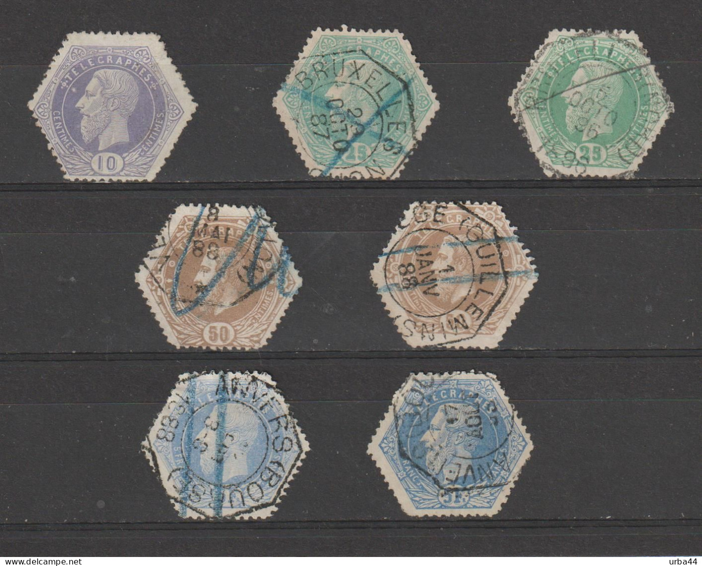 Divers Leopold II (mince) - Telegraafzegels [TG]