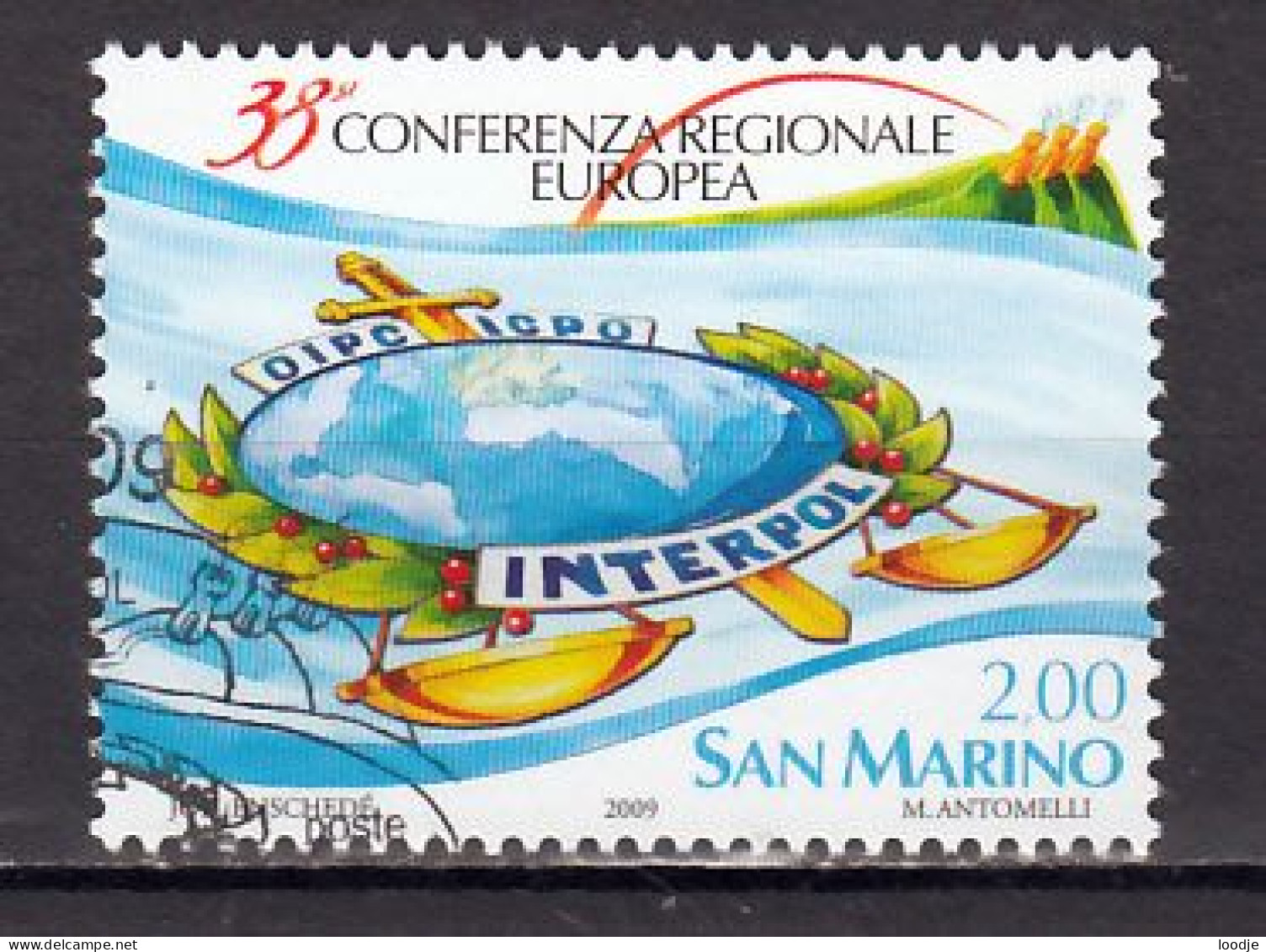 San Marino Interpol 2009  Gestempeld - Gebruikt