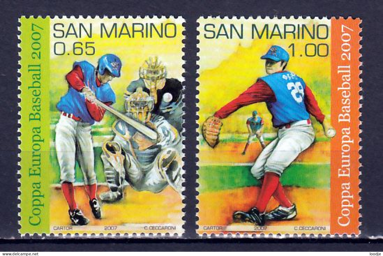 San Marino E.K. Baseball 2007 Postfris - Ungebraucht
