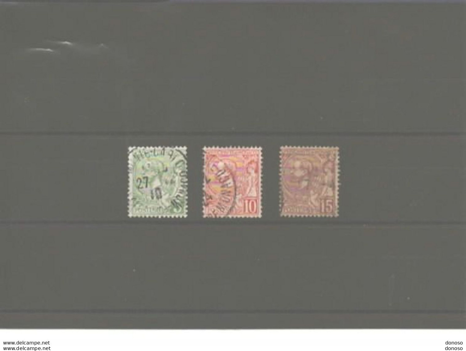 MONACO 1901 ALBERT I Yvert 22-24 Oblitéré, Used Cote : 3 Euros - Used Stamps