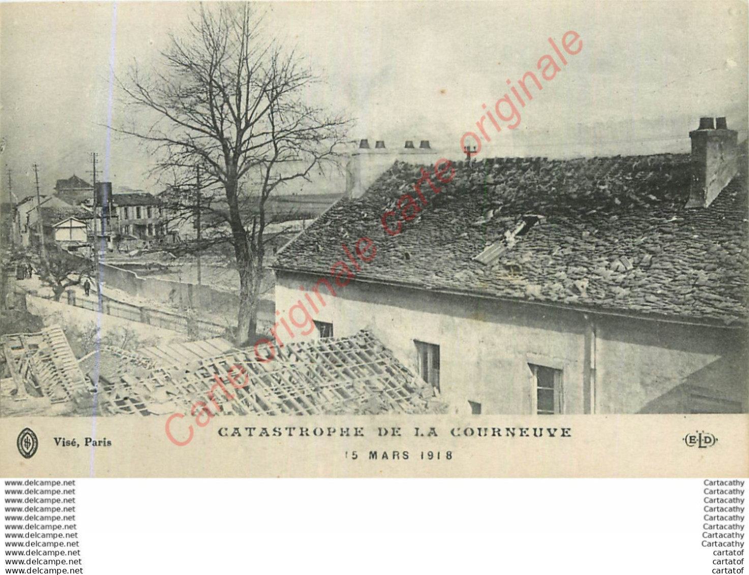 93.  LA COURNEUVE . Catastrophe 15 Mars 1918 . - La Courneuve