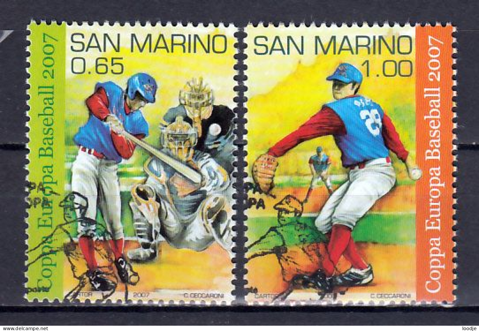 San Marino E.K. Baseball 2007 Gestempeld - Gebruikt