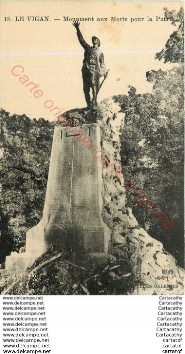 30.  LE VIGAN .  Monument Aux Morts Pour La Patrie . - Le Vigan