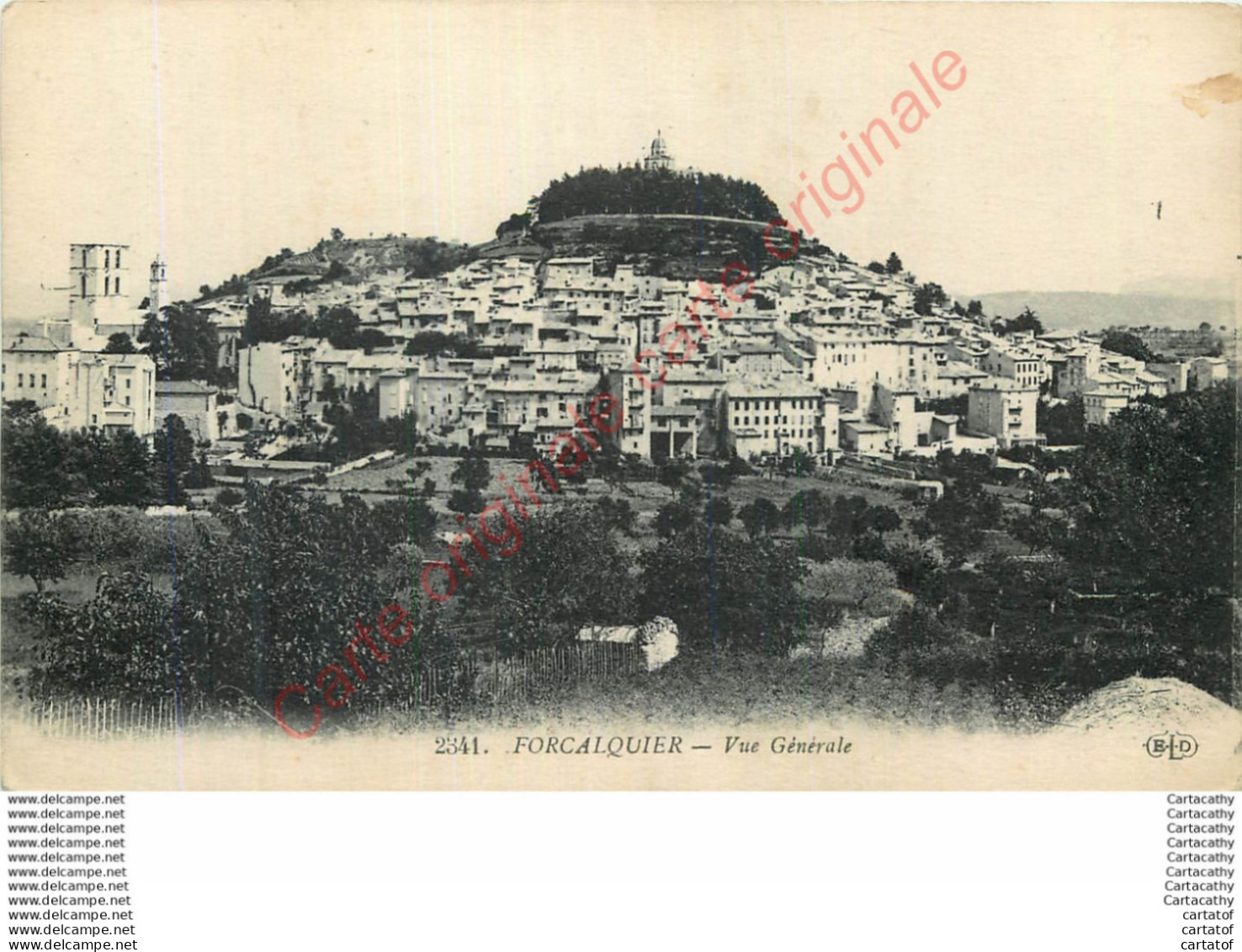 04.  FORCALQUIER . Vue Générale . - Forcalquier