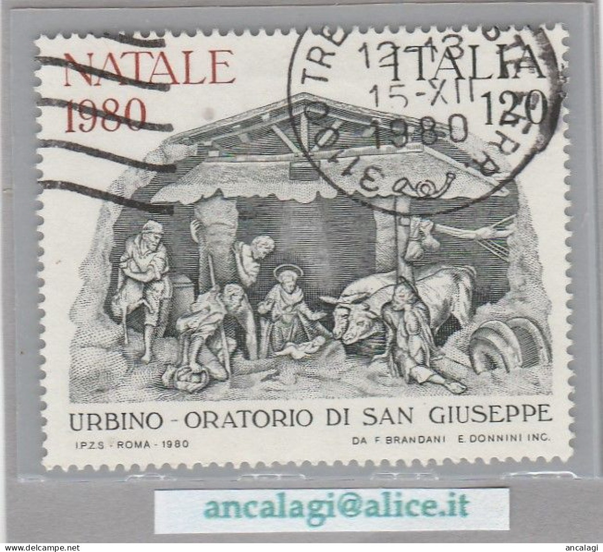 USATI ITALIA 1980 - Ref.0438 "NATALE" 1 Val. - - 1971-80: Used