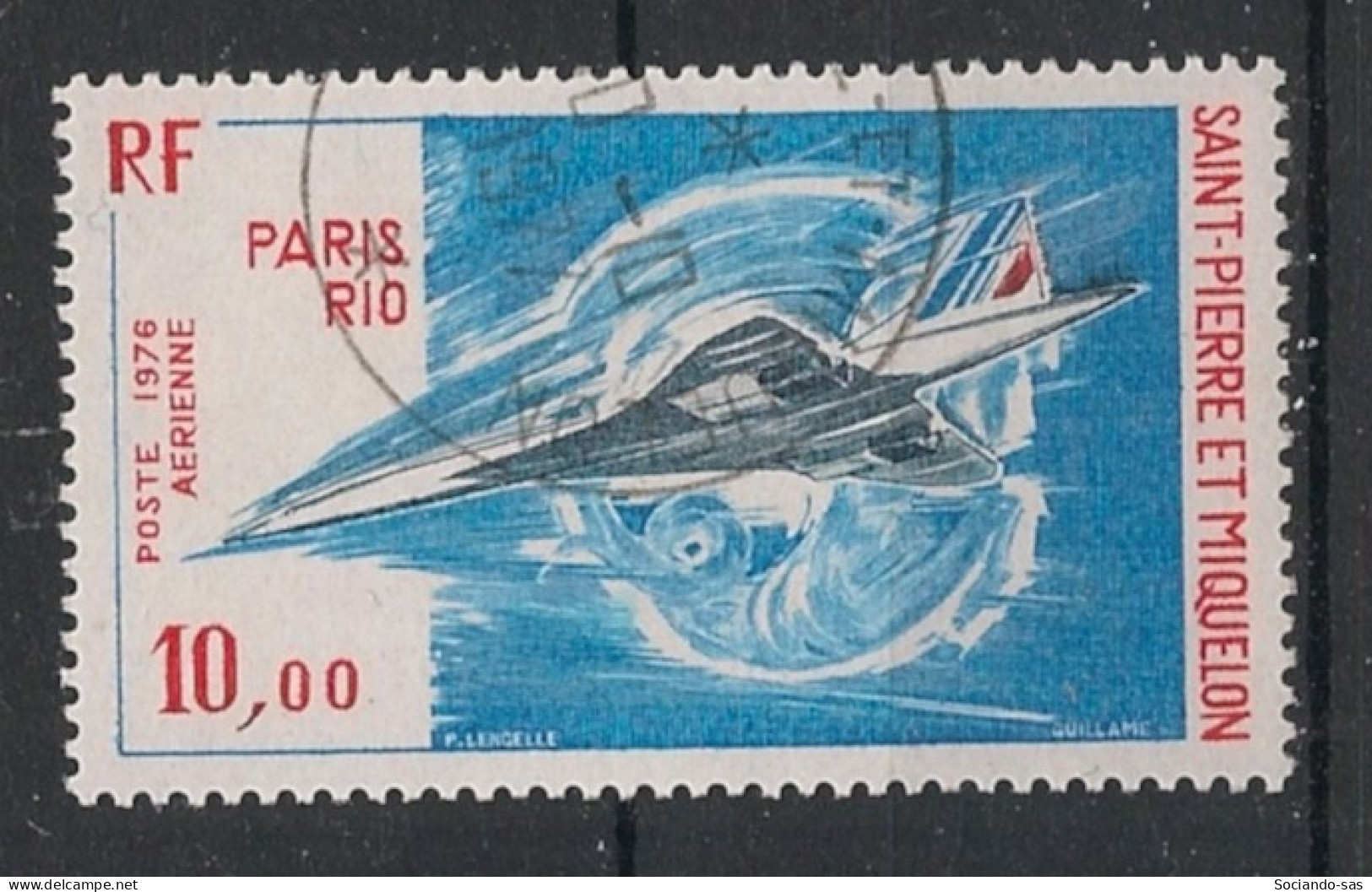 SPM - 1976 - Poste Aérienne PA N°YT. 62 - Concorde - Oblitéré / Used - Oblitérés