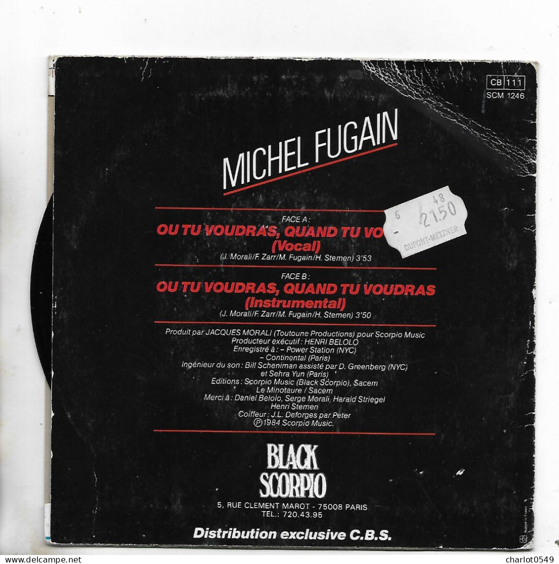 2 Titres Michel Fugain - Other & Unclassified