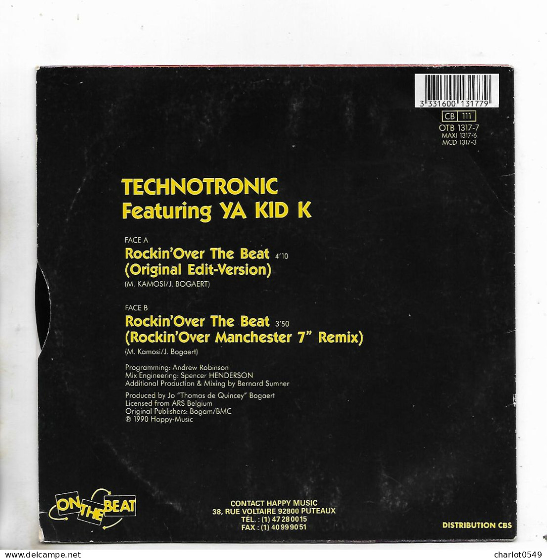 2 Titres Technotronic - Other & Unclassified