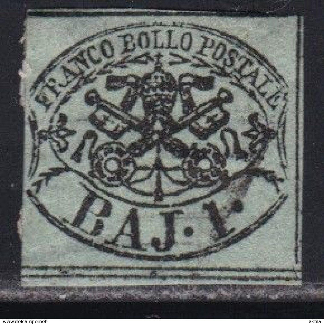 Italy Ecclesiastical State 1852 BAJ 1 Used Michel 2. - Papal States