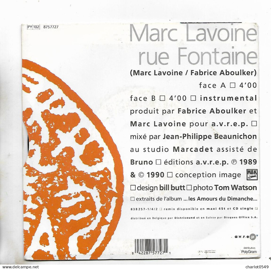 2 Titres Marc Lavoine - Andere & Zonder Classificatie