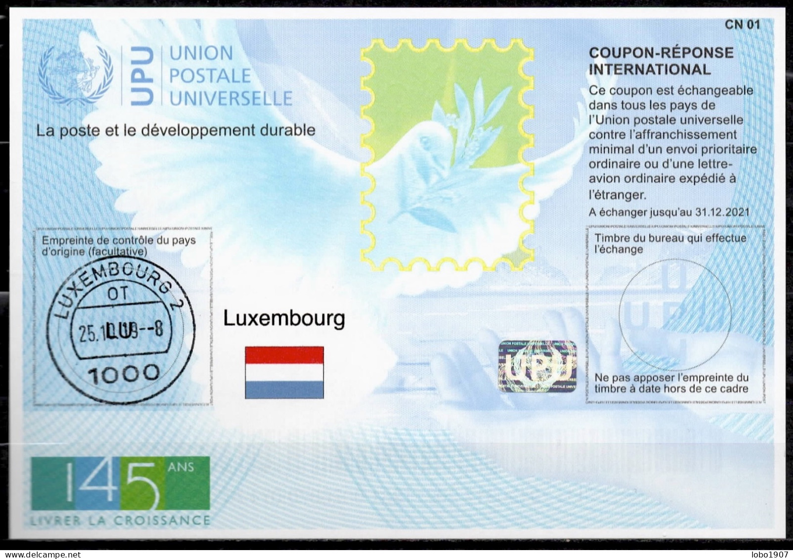 LUXEMBOURG  Collection of 16 International Reply Coupon Reponse Antwortschein IRC IAS  see list and scans