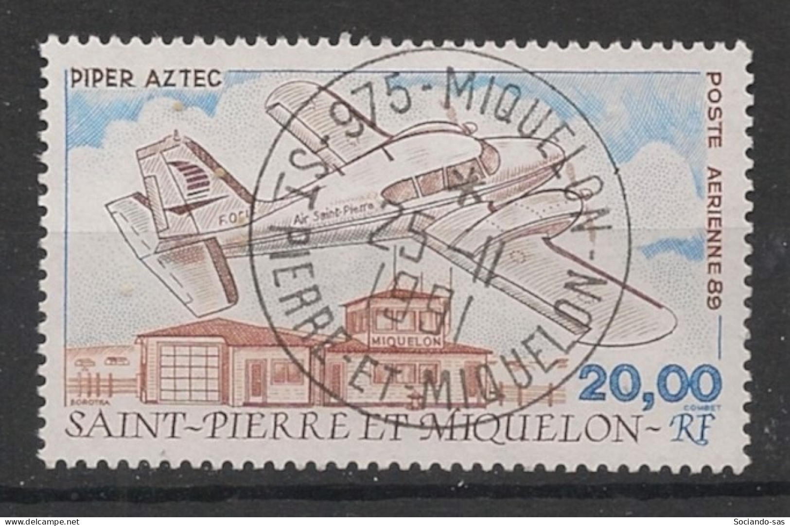 SPM - 1989 - N°YT. 68 - Piper Aztec - Oblitéré / Used - Oblitérés