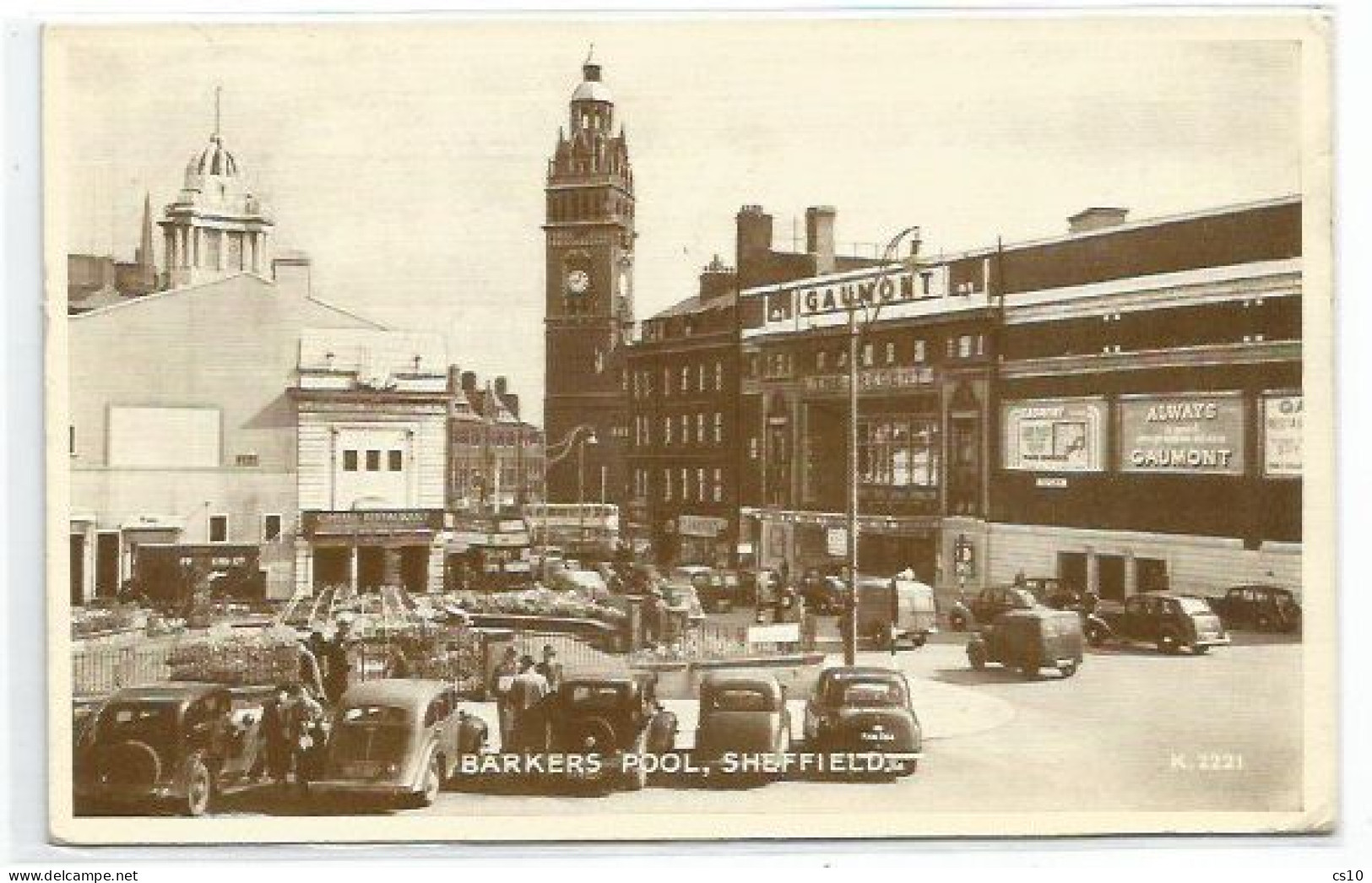 UK Britain B/w Pcard Barkers Poll Sheffield (K2221) - Used 1953 To Italy - Sheffield