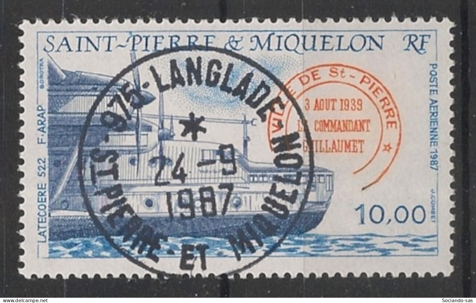 SPM - 1987 - N°YT. 65 - Latécoère 522 - Oblitéré / Used - Usados