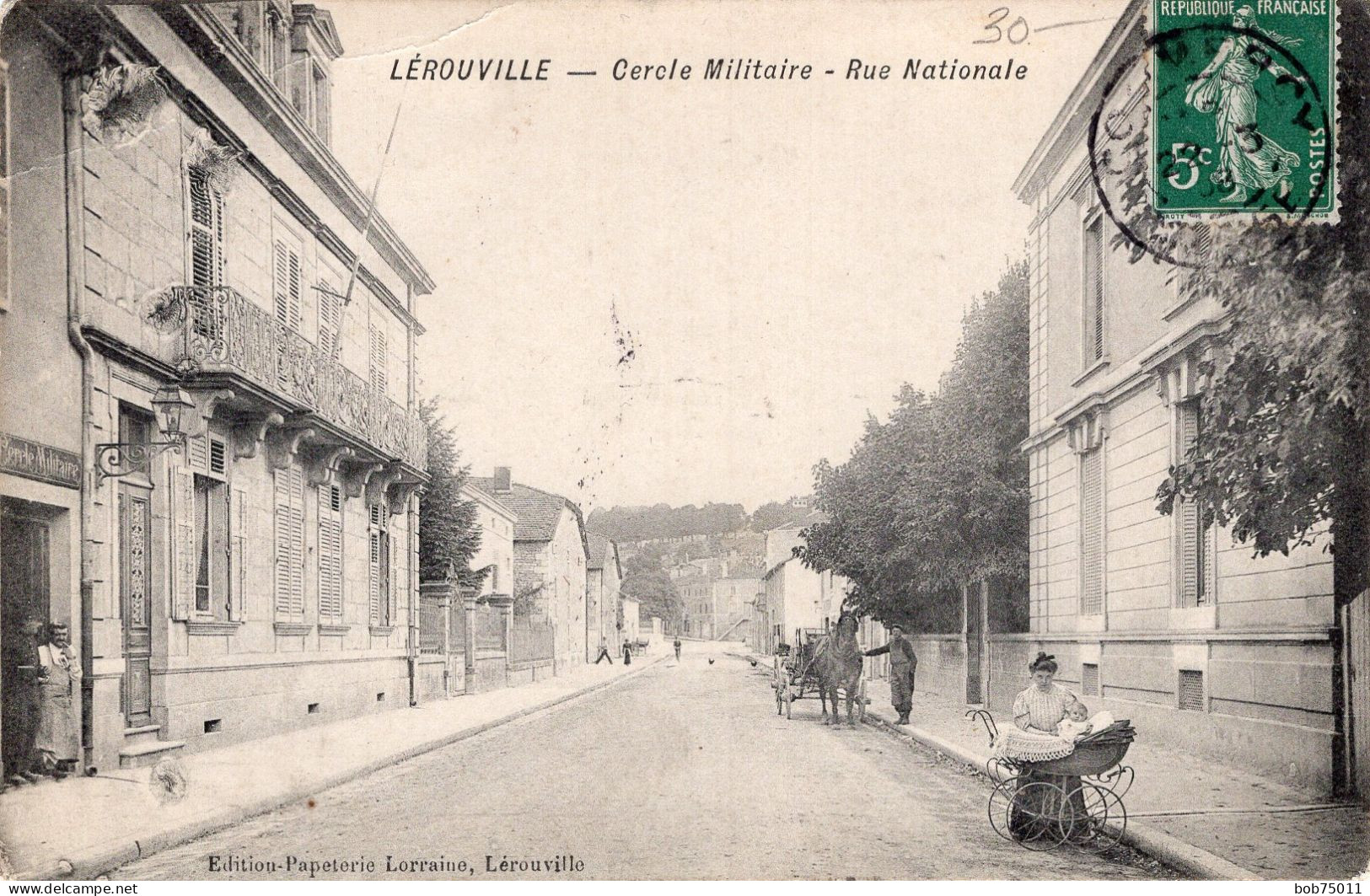 LEROUVILLE , Cercle Militaire , Rue Nationale - Lerouville