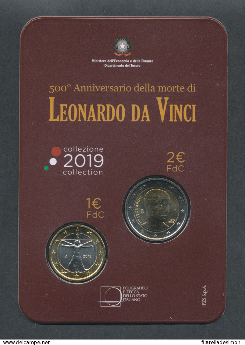 2019 Italia - Repubblica, Folder - Leonardo Da Vinci N. 661 - MNH** - Paquetes De Presentación