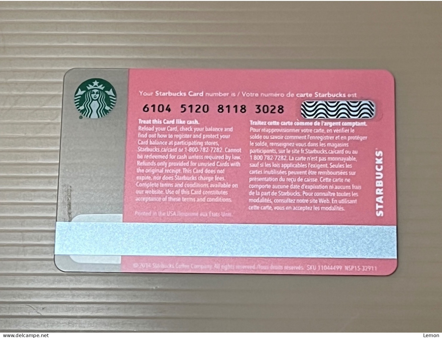 United States USA STARBUCKS Coffee Gift Card, Set Of 1 Used Card - Autres & Non Classés