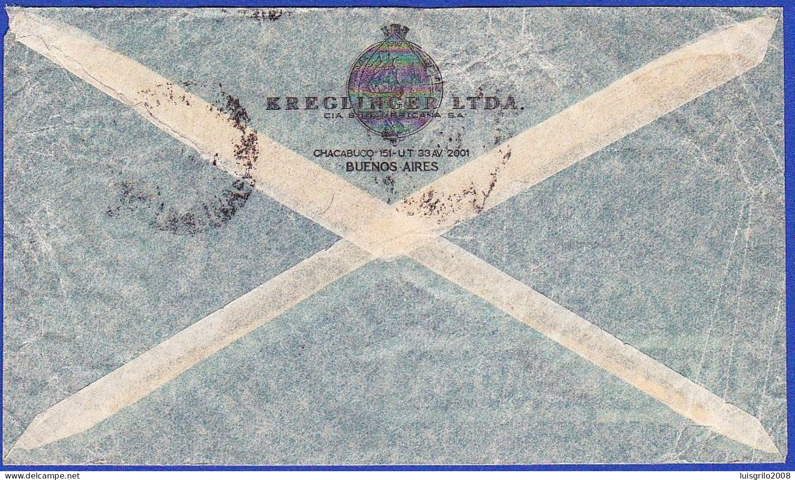 Cover - Buenos Aires To Bruxelles, Belgique -|- Postmark - Buenos Aires . 1952 - Lettres & Documents