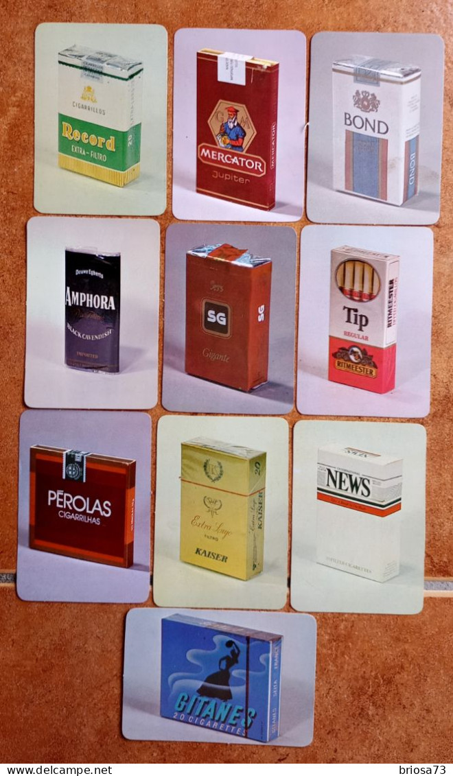 10 Calendriers De Poche, Marques De Tabac - Formato Piccolo : 1981-90