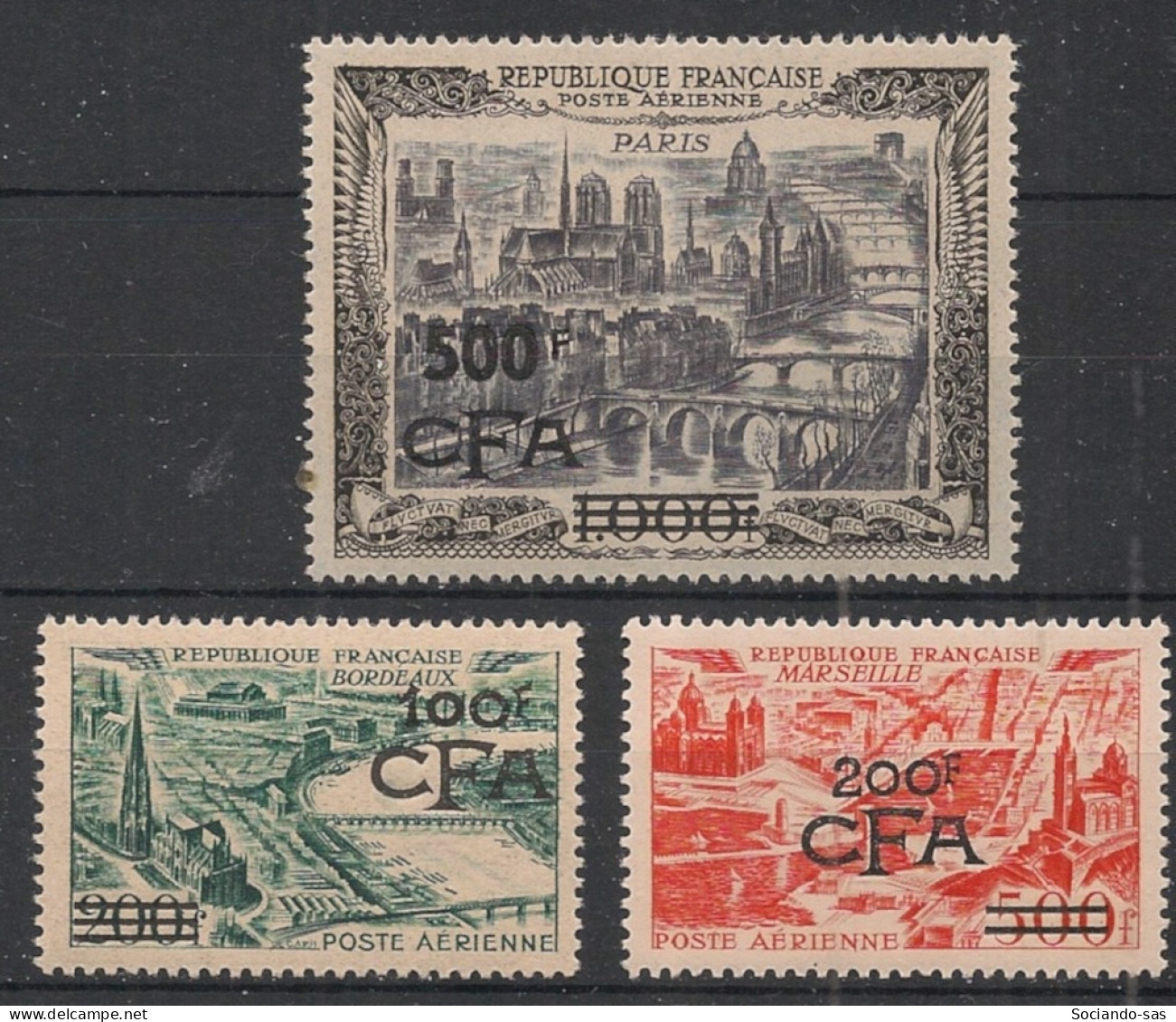 REUNION - 1951 - Poste Aérienne PA N°YT. 49 à 51 - Série Complète - Neuf Luxe ** / MNH / Postfrisch - Poste Aérienne