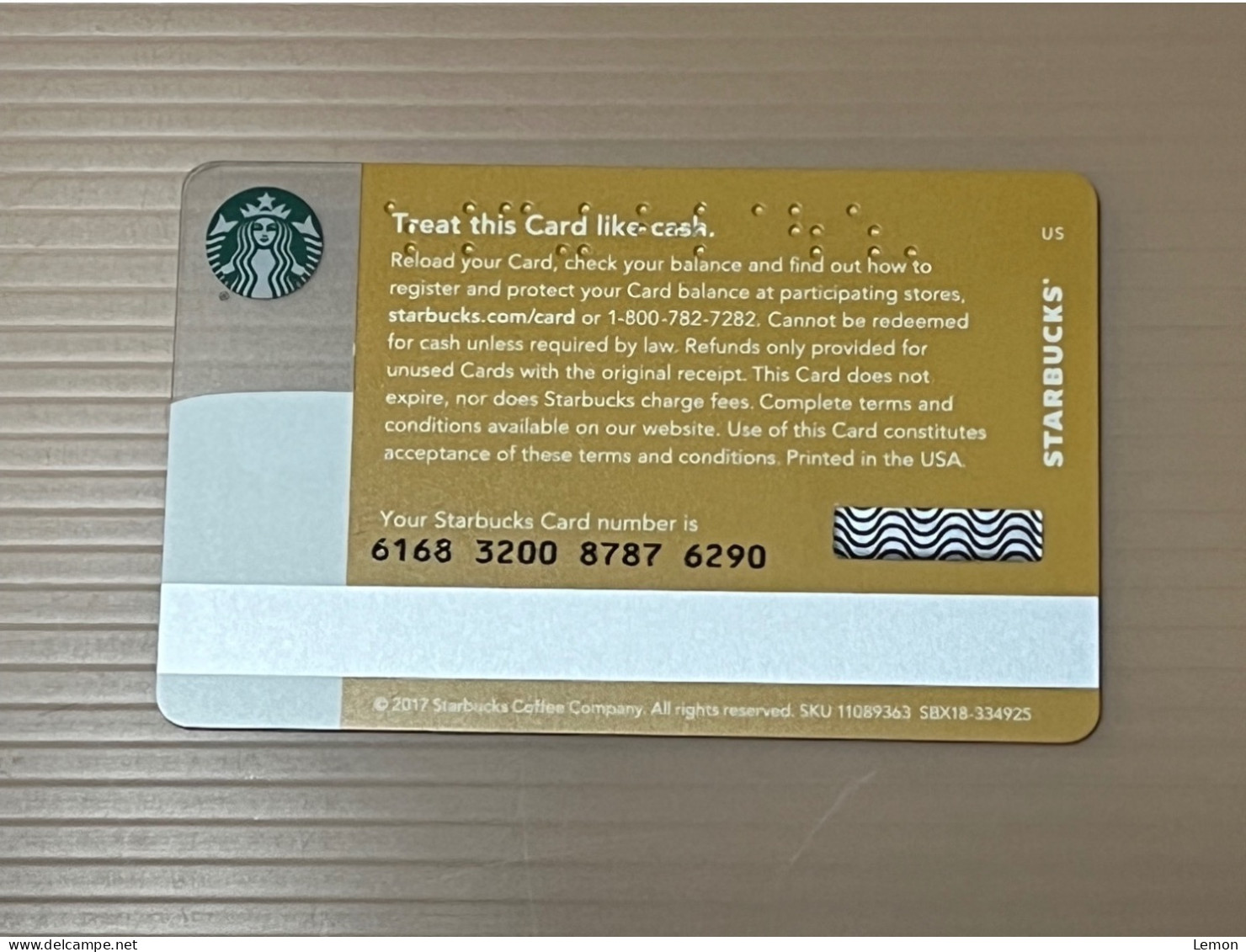 United States USA STARBUCKS Coffee Gift Card, Set Of 1 Used Card - Other & Unclassified