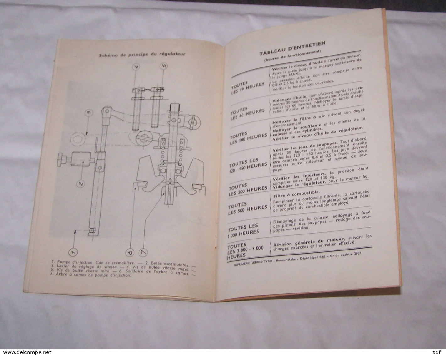 NOTICE DE MISE EN ROUTE CONDUITE ET ENTRETIEN MOTEURS VENDEUVRE TYPES 56 - 66 - 76