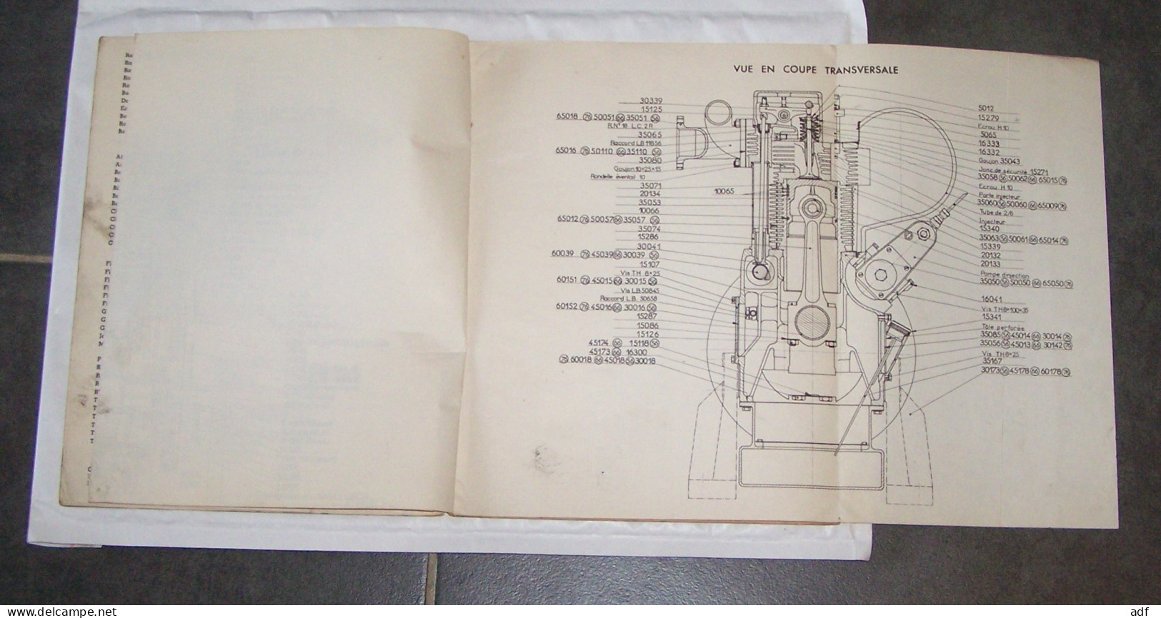 CATALOGUE DE PIECES DE RECHANGE MOTEURS DIESEL VENDEUVRE TYPES Z 2P/56 - Z 3P/66 ET Z 4P/76 - Tracteurs