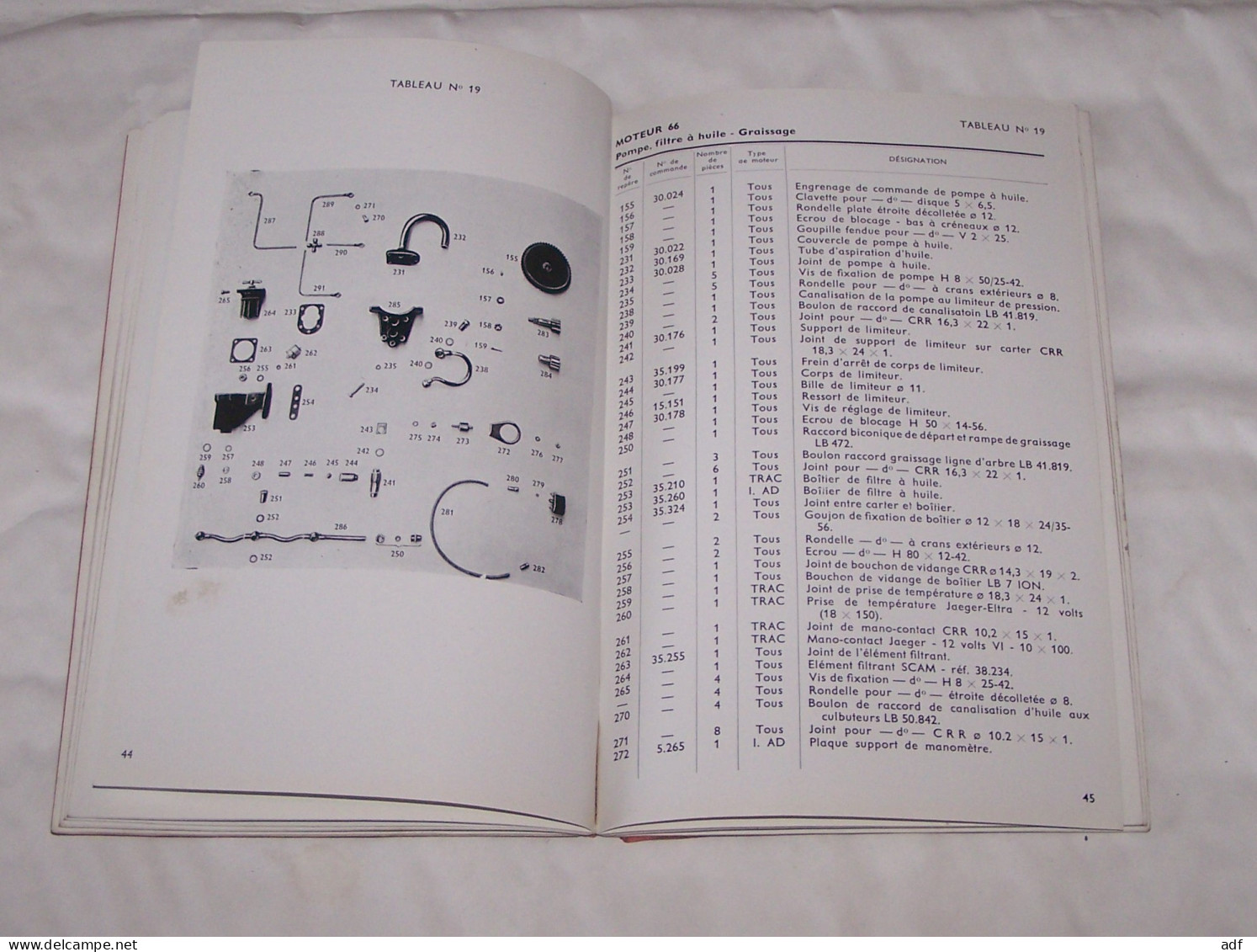 CATALOGUE DE PIECES DE RECHANGE MOTEURS VENDEUVRE TYPES 56 - 66 - 76