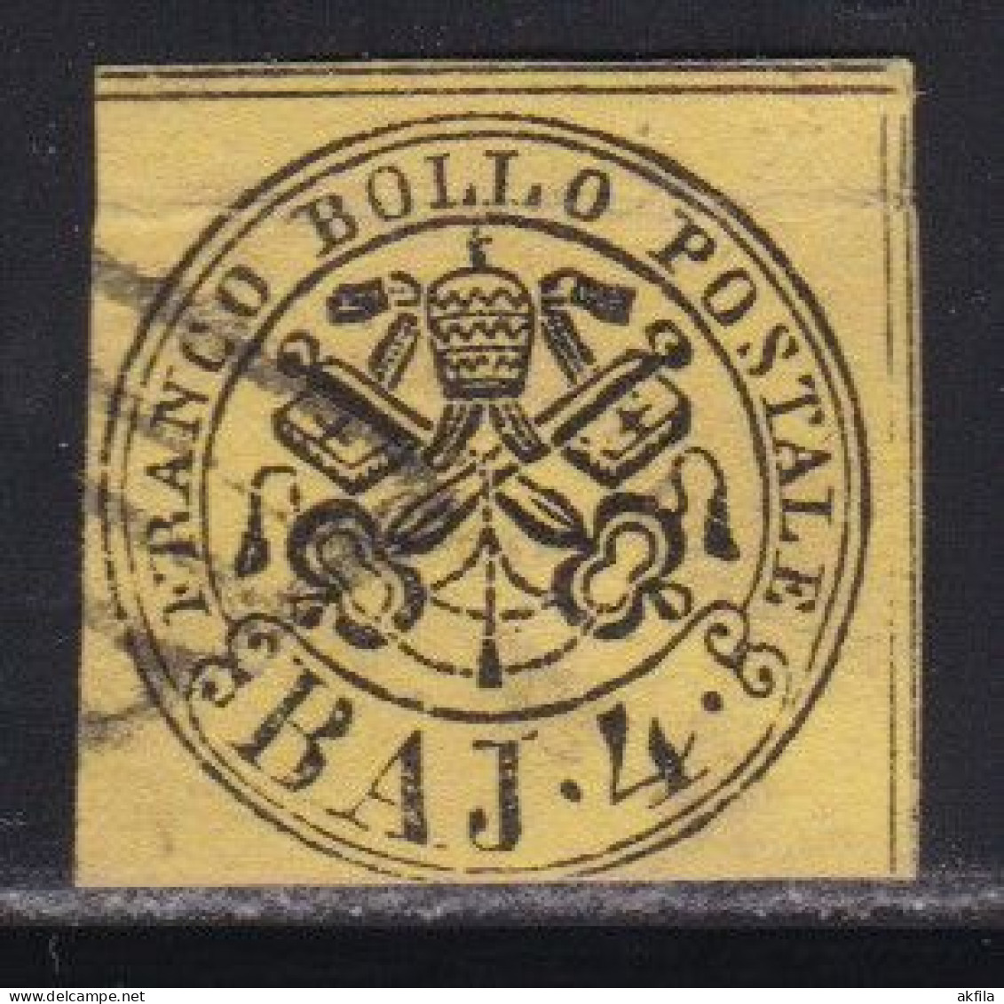 Italy Ecclesiastical State 1852 BAJ 4 Used Michel 5 - Etats Pontificaux